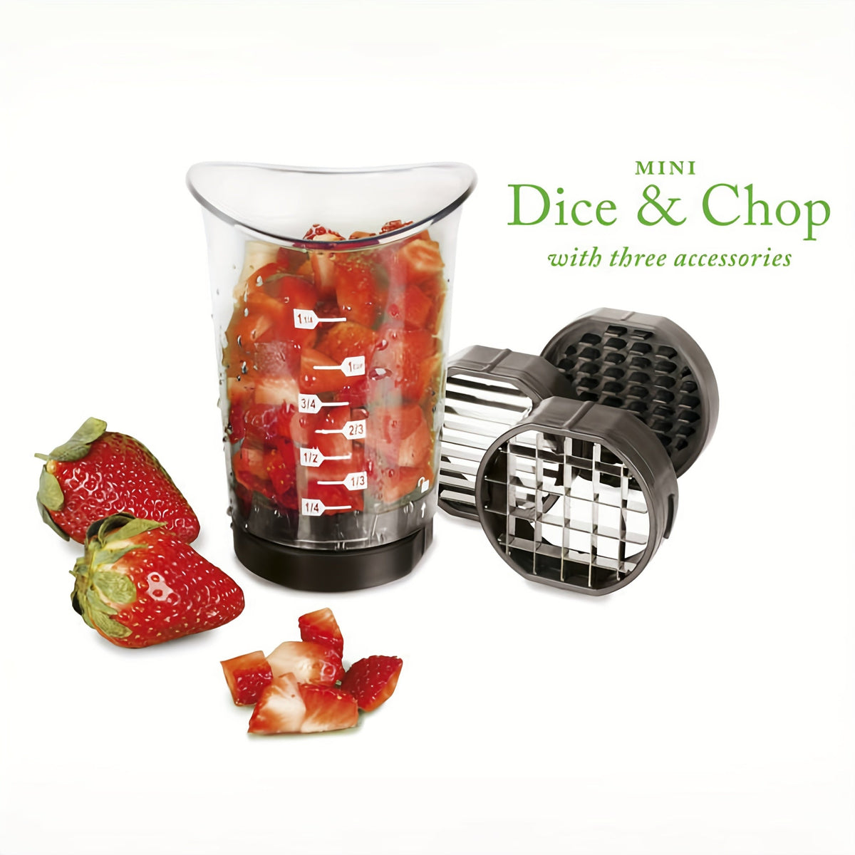 Faye | 3-in-1 Food Chopper & Slicer | Manual Vegetable Cutter | Compact, BPA-Free