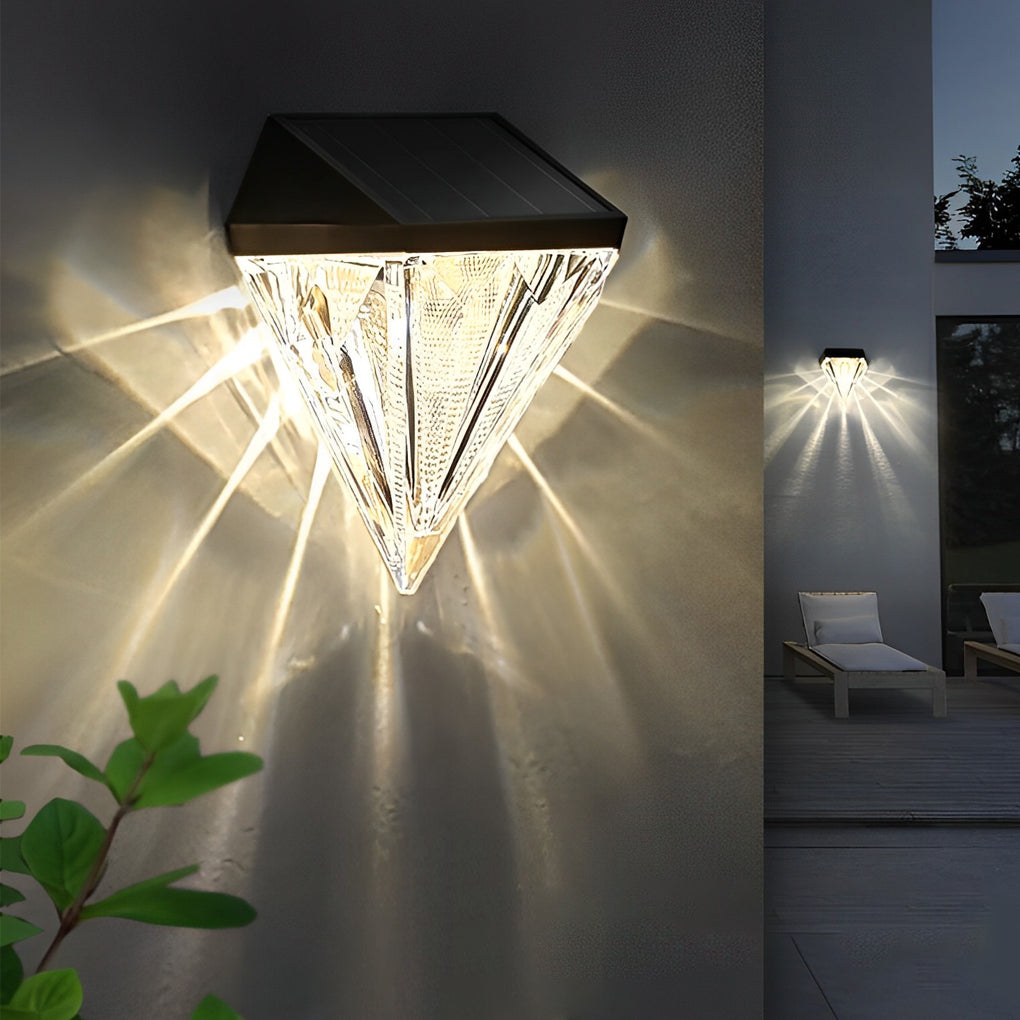 Lena | Solar Wall Lamp | Outdoor Black LED, Waterproof, 2-Pack