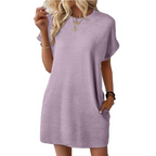 Women A-Line Dress Round Neck