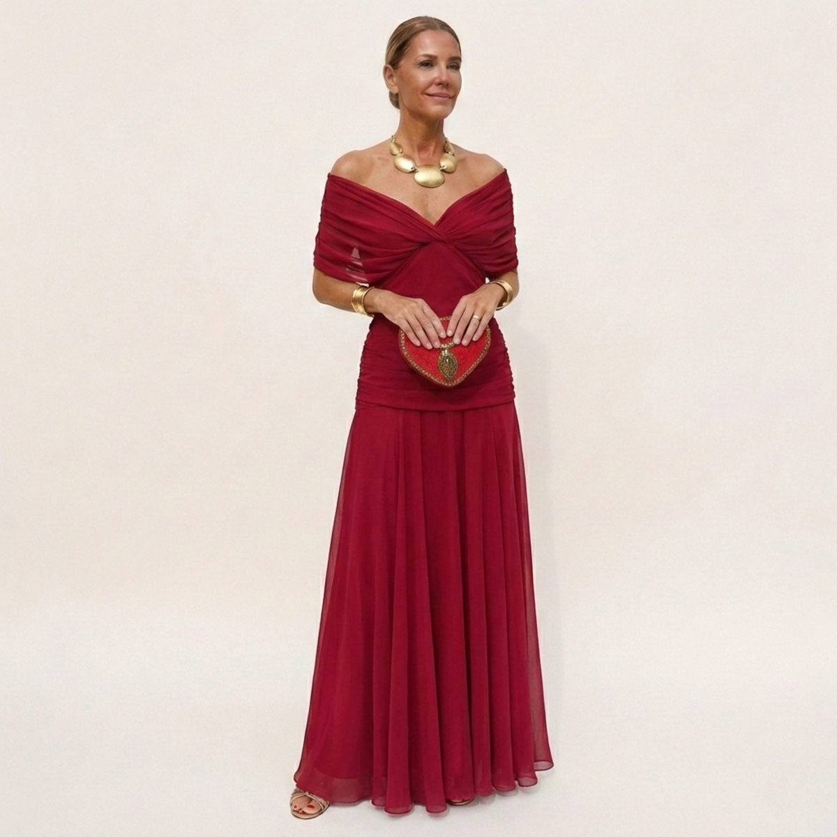 Long Summer Dress Women Maxi Lightweight Flowy Silhouette V Neck