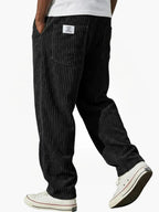 Tindra | Men's Drawstring Trousers | Corduroy Texture, Relaxed Fit | All-Season