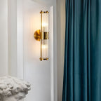 Mila | Wall Lamp | Modern Cylindrical Glass, 1/2-Light | Chrome & Gold