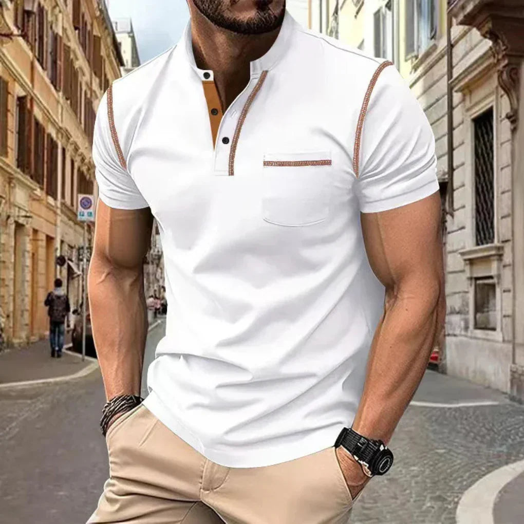Maren | Men's Polo Shirt | Cotton Blend, Regular Fit | Multi-Color