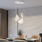 Leah | Pendant Lamp | Minimalist Half Moon, White | 1/3/6-Light