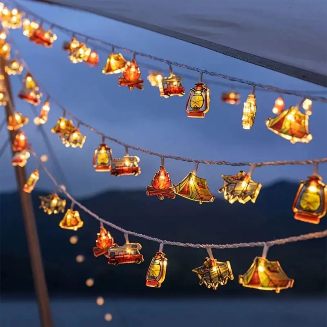 Posy | LED Camping String Lights | Warm White, Battery Operated | Tent & Camper Design