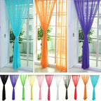 Zinnia | Voile Curtains | Floral, Transparent, Eyelet | 200x100cm, Set of 2