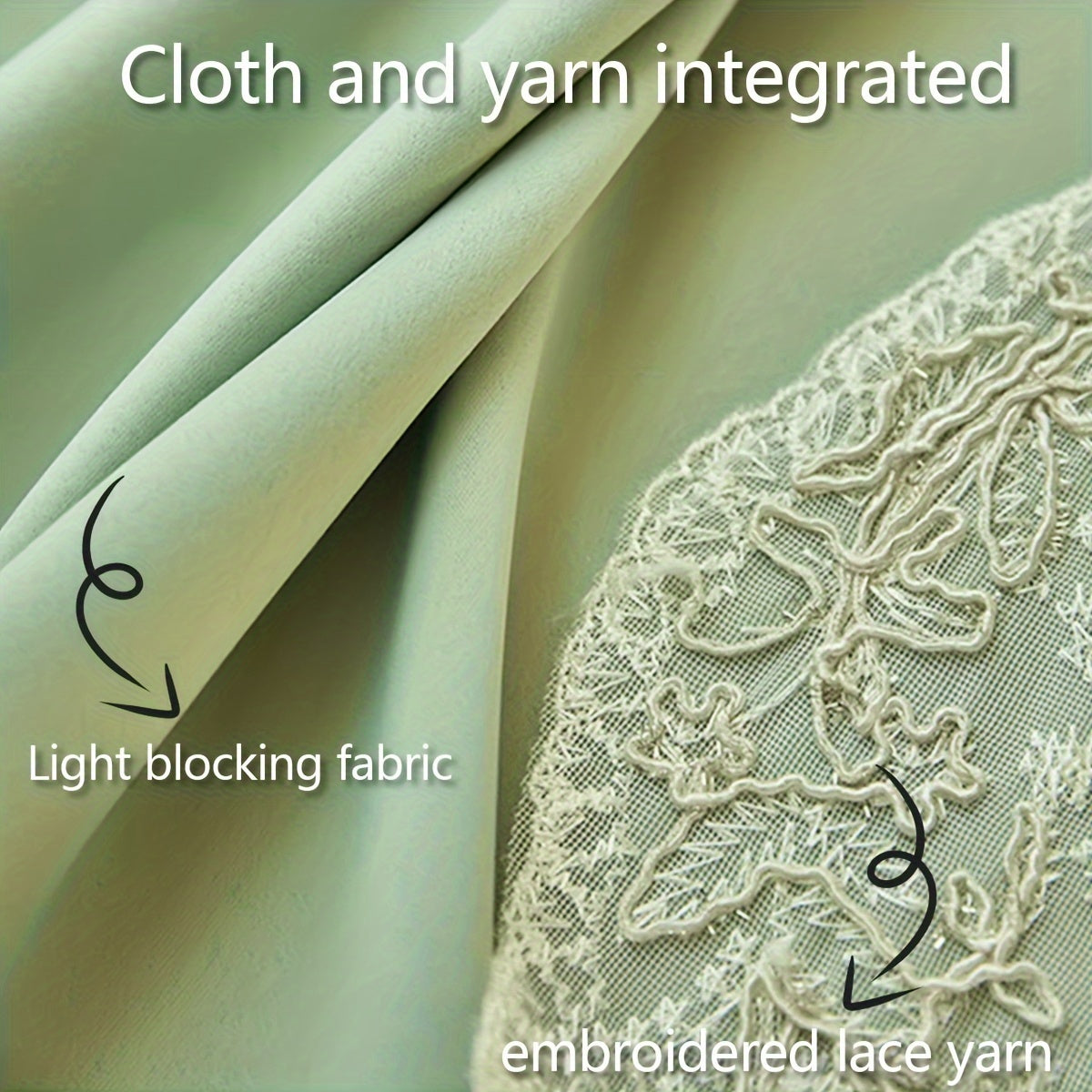 Saoirse | Embroidered Curtain Panels | Elf & Fairy Design, Light-Filtering | Set of 2 with Rings