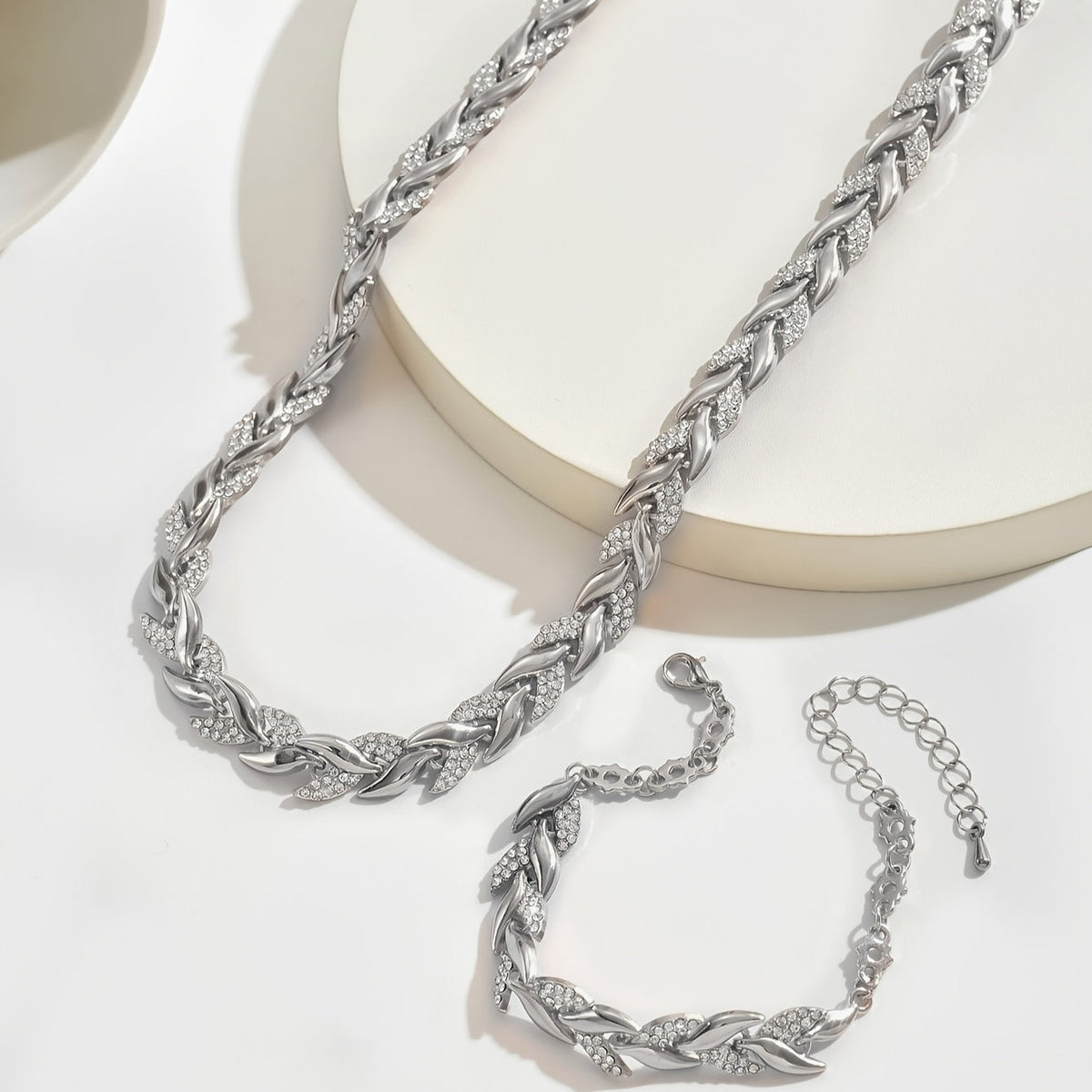 Pearl | Women Fishtail Necklace Glass Rhinestone
