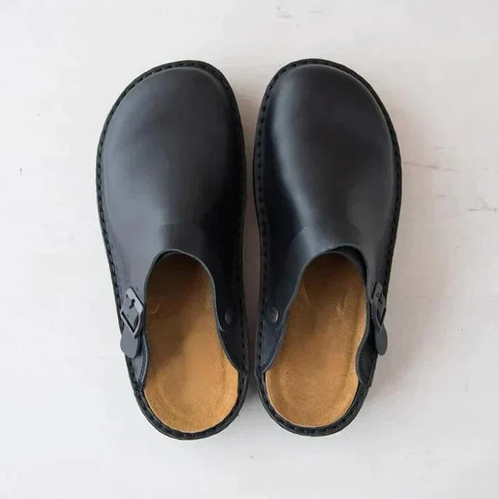 Marlowe | Men Leather Orthopedic Clogs Non-Slip