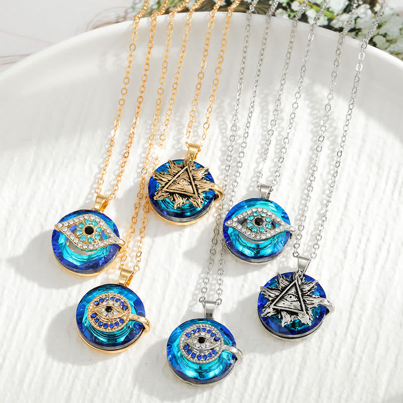 Faline | Evil Eye Necklace | Women's Protection Amulet | Silver & Blue