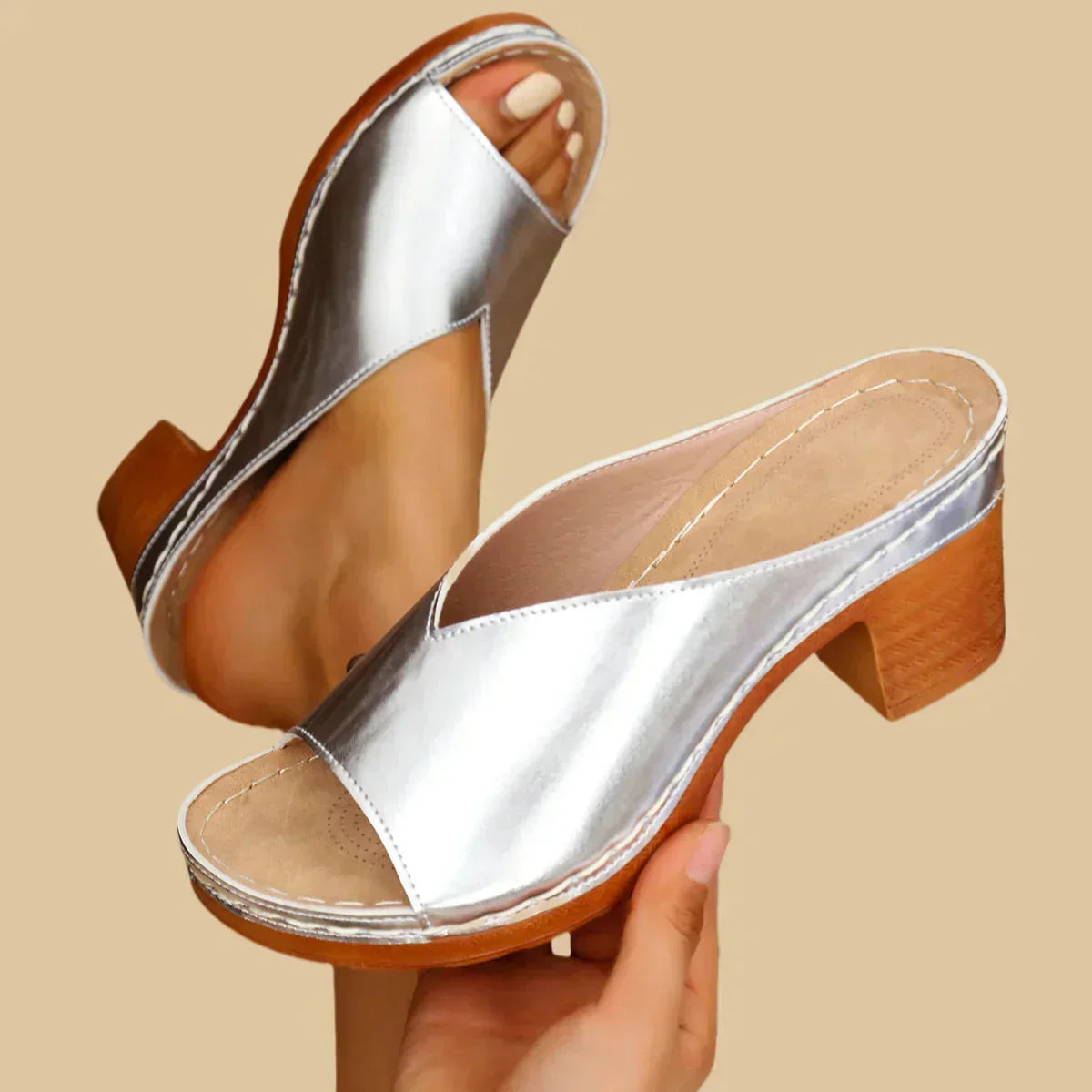 Women Orthopedic Sandals Thick Heel