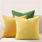 Una | Cushion Cover | Bohemian Rib Stripe, Soft Woven, Zip Closure