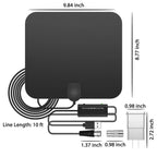 Anouk | HDTV Antenna | 300-Mile Range, Signal Booster | Black, Indoor