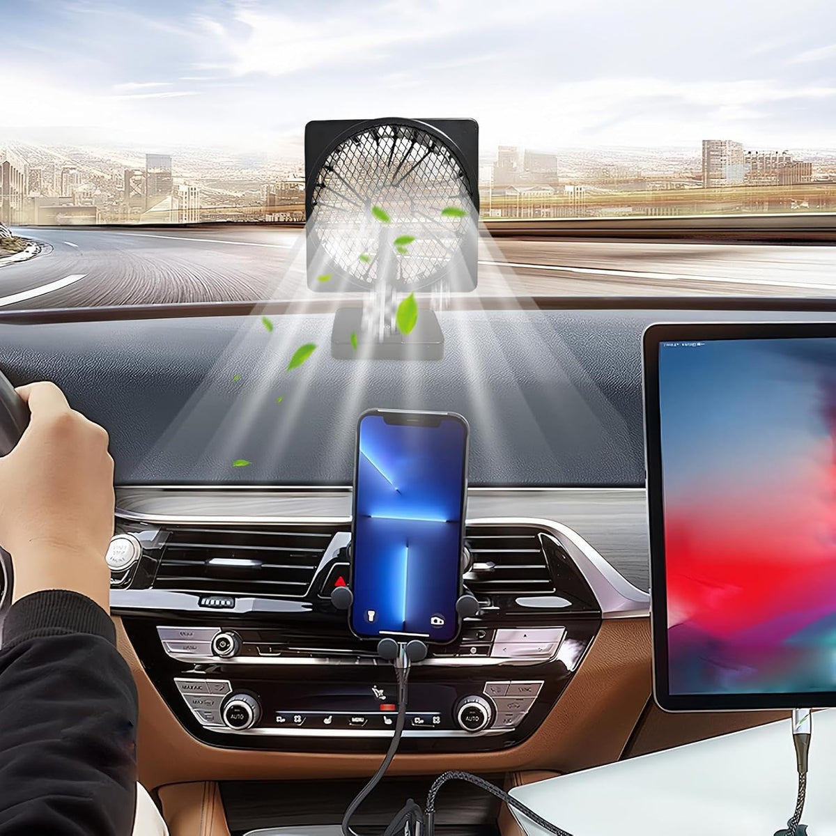 Dione | Car Cooling Fan | 12V USB, 360° Rotation, Buy 1 Get 1 Free