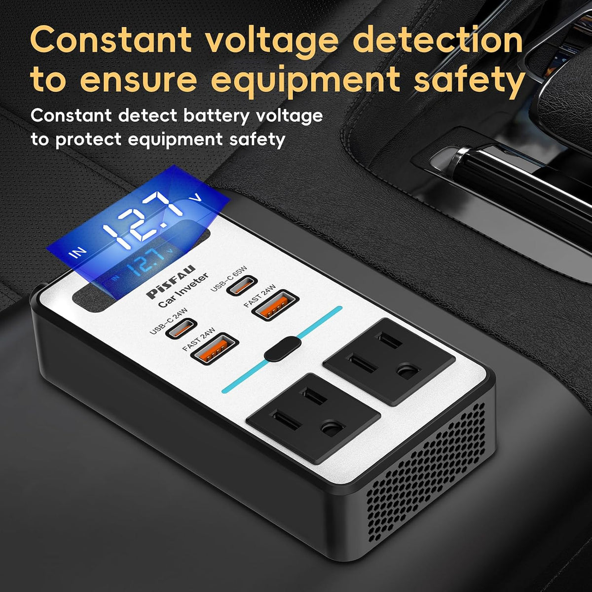 Sorrel | Car Power Inverter 200W | DC 12V to 220V AC | USB-C & Fast Charge