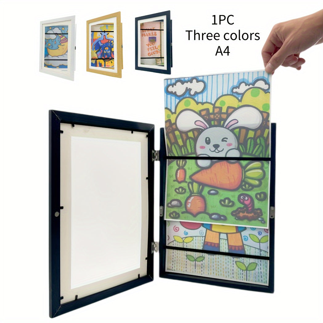 Sorrel | Children's Art Frame | A4 Front Opening, Flip Frame | Wood