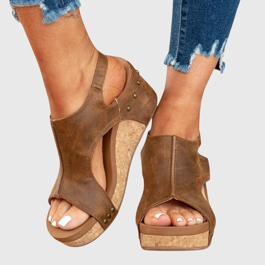 Ivy | Orthopedic Sandals for Women | Cushioned, Adjustable Buckle | Wedge