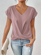 Rhea | Women's T-Shirt | Sweetheart Neckline, Casual Everyday Top