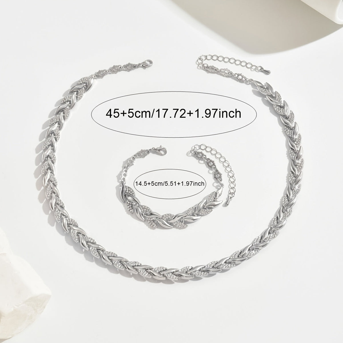 Pearl | Women Fishtail Necklace Glass Rhinestone