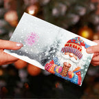 Wren | Diamond Painting Christmas Cards | DIY Set, 12 Pieces | Santa Claus Theme
