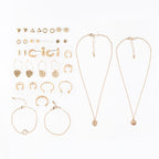 Jewelry Advent Calendar 24 Piece Women Gold Earrings Rings Necklaces