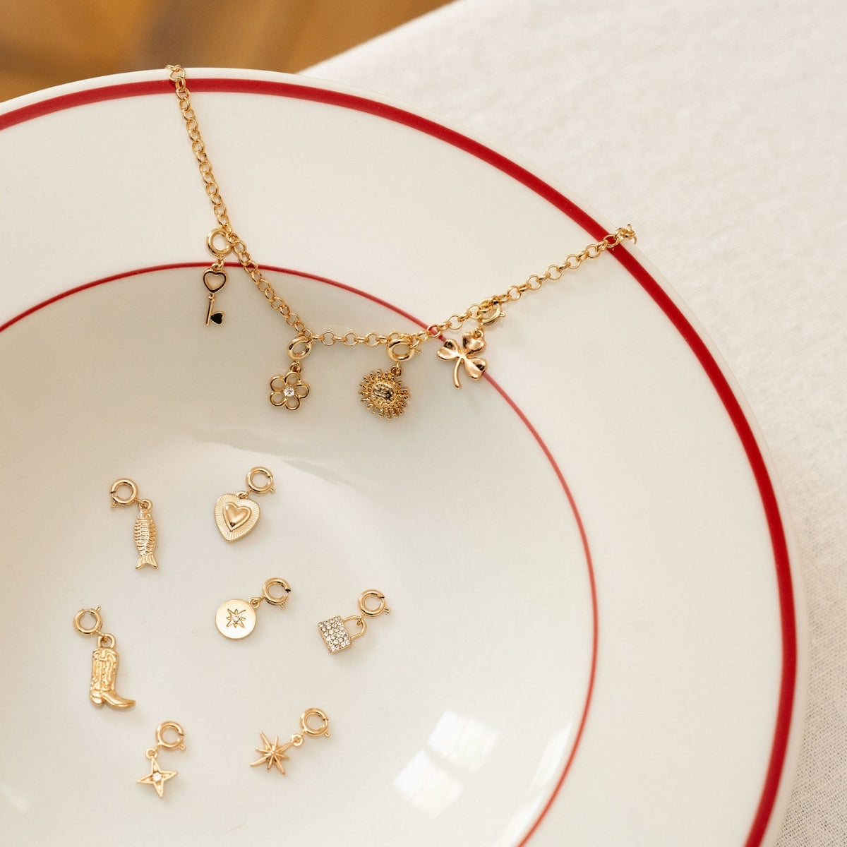 Charm Bracelet Advent Calendar 12 Days Gold Women Jewelry Set