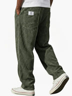 Tindra | Men's Drawstring Trousers | Corduroy Texture, Relaxed Fit | All-Season