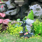 Linnea | Solar Garden Gnomes | Outdoor Decor, Weather-Resistant | Warm White Glow