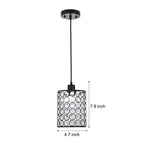 Amara | Crystal Pendant Chandelier | Nordic Minimalist, 2 Pcs | Black & Chrome