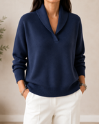 Jolie | Women's V-Neck Jumper | Soft Knit, Wrap Neckline | All-Season