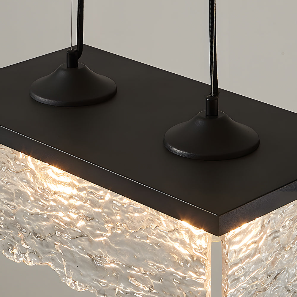 Dione | Chandelier | Dining Room, 3-Step Dimmable, Glass, Black | E27