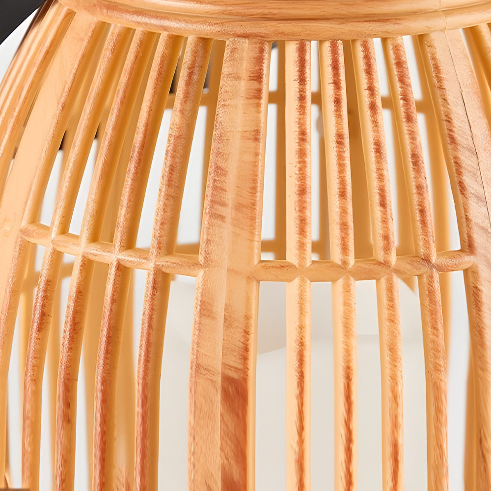 Maren | Solar Lantern Outdoor | Portable, Waterproof, Wood-Look | Warm White LED