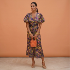 Summer Dress Women Lightweight Spring V Neck Puff Sleeve