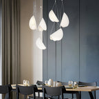 Leah | Pendant Lamp | Minimalist Half Moon, White | 1/3/6-Light
