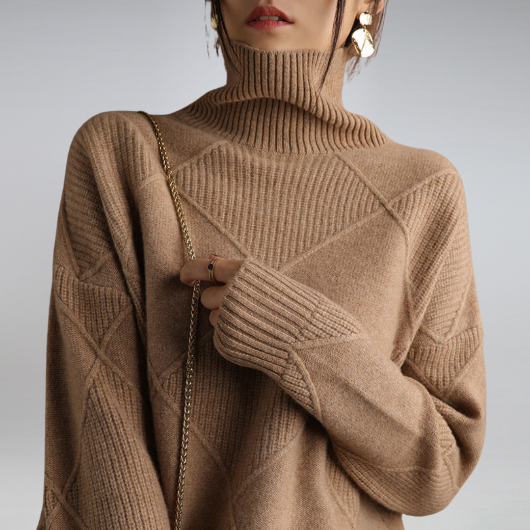 Ottavia | Women's Turtleneck Sweater | Cashmere, Soft & Warm | Multi-Color