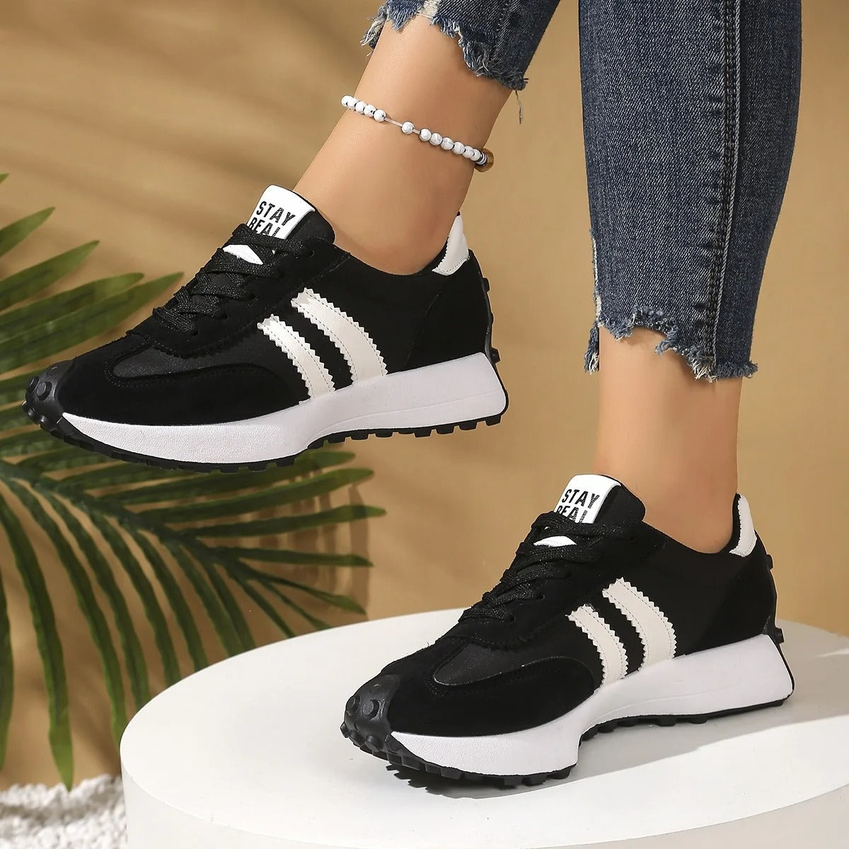 Aria | Women Retro Platform Chunky Sneakers Lace Up