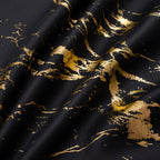 2 Piece Blackout Curtains Marble Print Ring Top