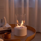 Fleur | Oil Lamp | Decorative Ethanol Flame Lamp | Metal & Glass, Indoor & Outdoor