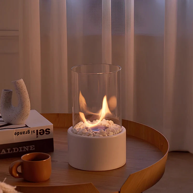 Fleur | Oil Lamp | Decorative Ethanol Flame Lamp | Metal & Glass, Indoor & Outdoor
