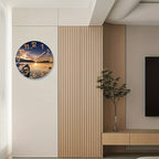 Nora | Wall Clock | 12-Inch Round, Silent, Glass Frame | Modern Design
