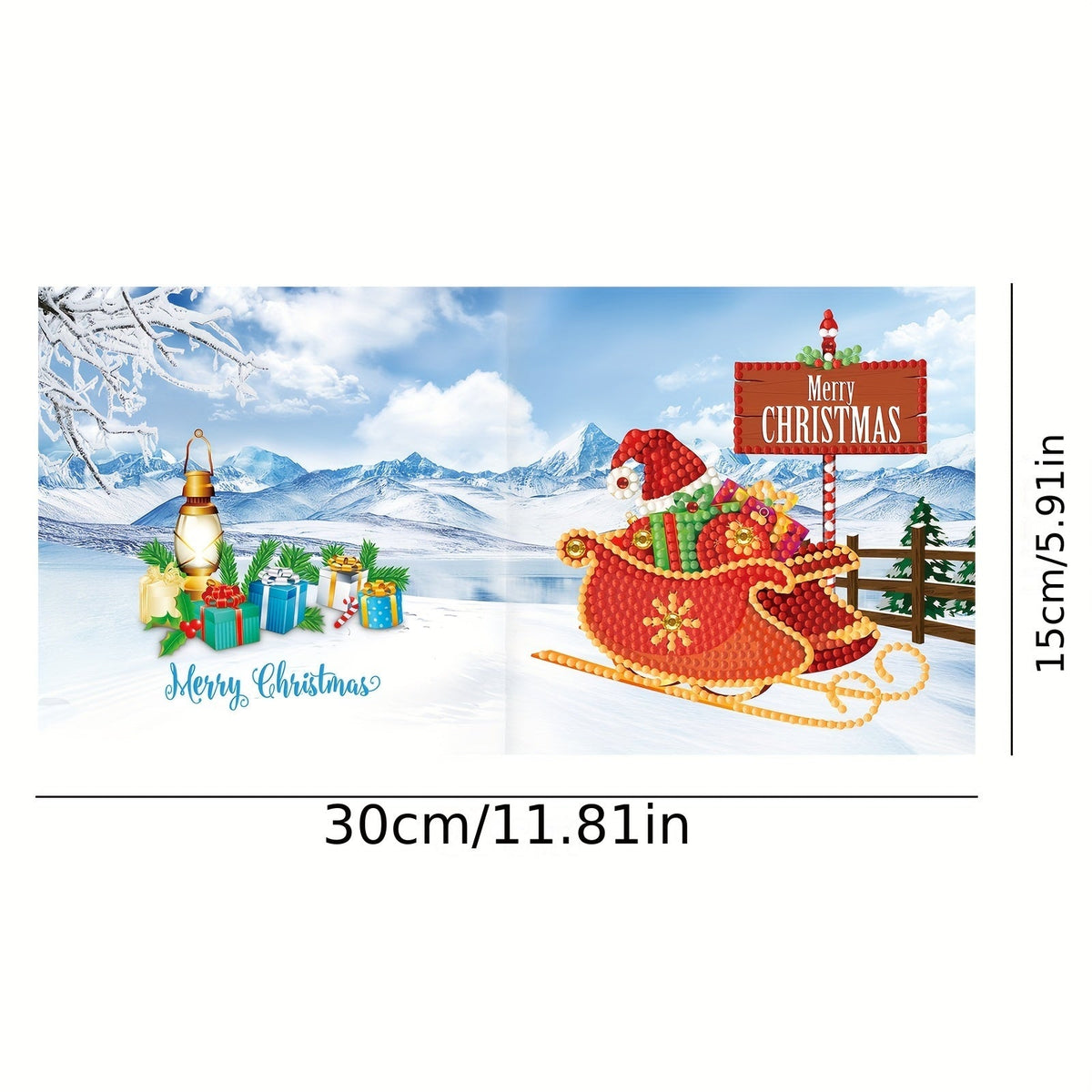 Liora | Diamond Painting Greeting Cards | 12-Piece Christmas Set | Mosaic