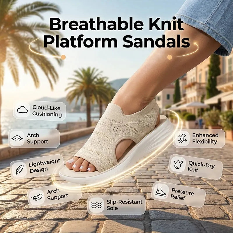 Orthopedic Sandals Women | Breathable Platform | Lightweight Open Toe