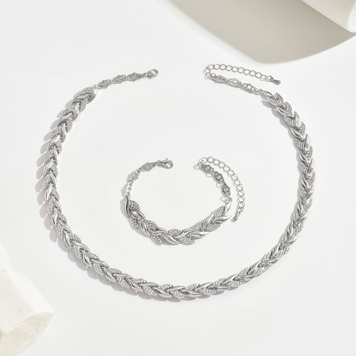 Pearl | Women Fishtail Necklace Glass Rhinestone