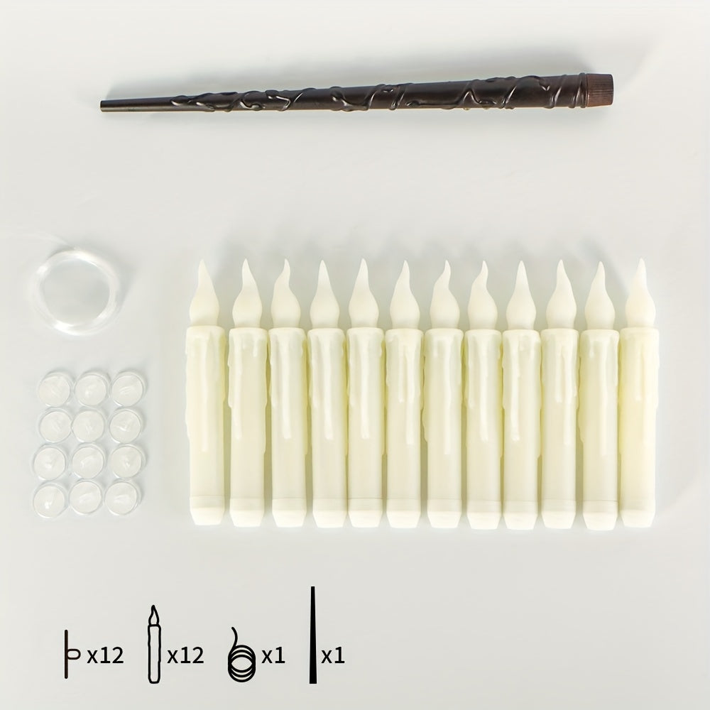 Jolie | Flameless LED Floating Candles | 12 Pack, Remote Control | Christmas Decor
