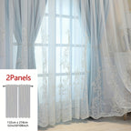 Saoirse | Embroidered Curtain Panels | Elf & Fairy Design, Light-Filtering | Set of 2 with Rings