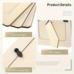 Aria | Wooden Photo Frames Set of 10 | 5-Inch, DIY, Light Beige | Table Decor
