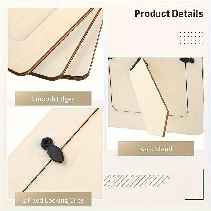 Aria | Wooden Photo Frames Set of 10 | 5-Inch, DIY, Light Beige | Table Decor