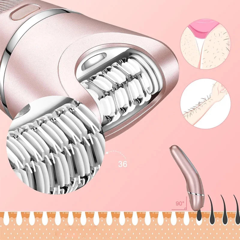 Clea | Women's Electric Shaver | 3-in-1 Waterproof, USB Rechargeable | Face, Body