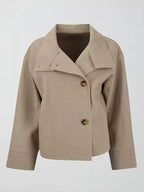Juno | Women's Short Coat | Double-Breasted, Classic Fit | Black, Navy, Beige, Grey
