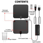 Anouk | HDTV Antenna | 300-Mile Range, Signal Booster | Black, Indoor